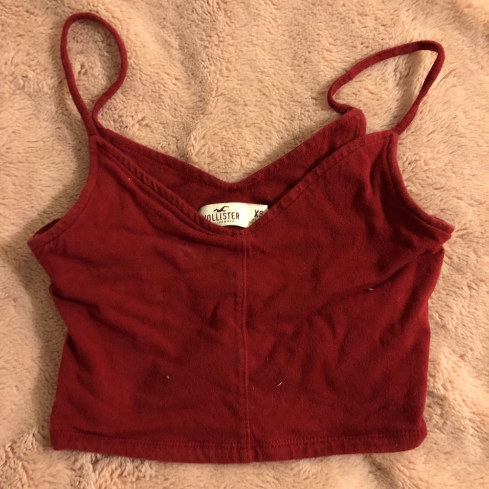 Hollister red crop top